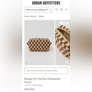2 Urban Outfitters On The Run Checkered Bags - Pink & Brown